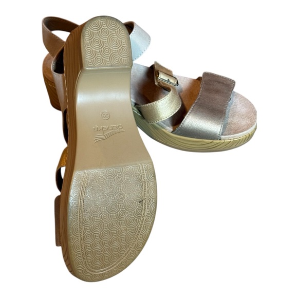 Dansko Malena Multi-Metallic Leather 3 Strap Clog Sandal Size EU 39 US 8.5-9 - Picture 7 of 13